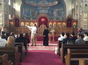 Explaining the role of icons and architecture in Orthodox spirituality to an Anglican youth group.