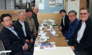 Having lunch with some of the pastors from the Incheon clergy association after giving a lecture on 